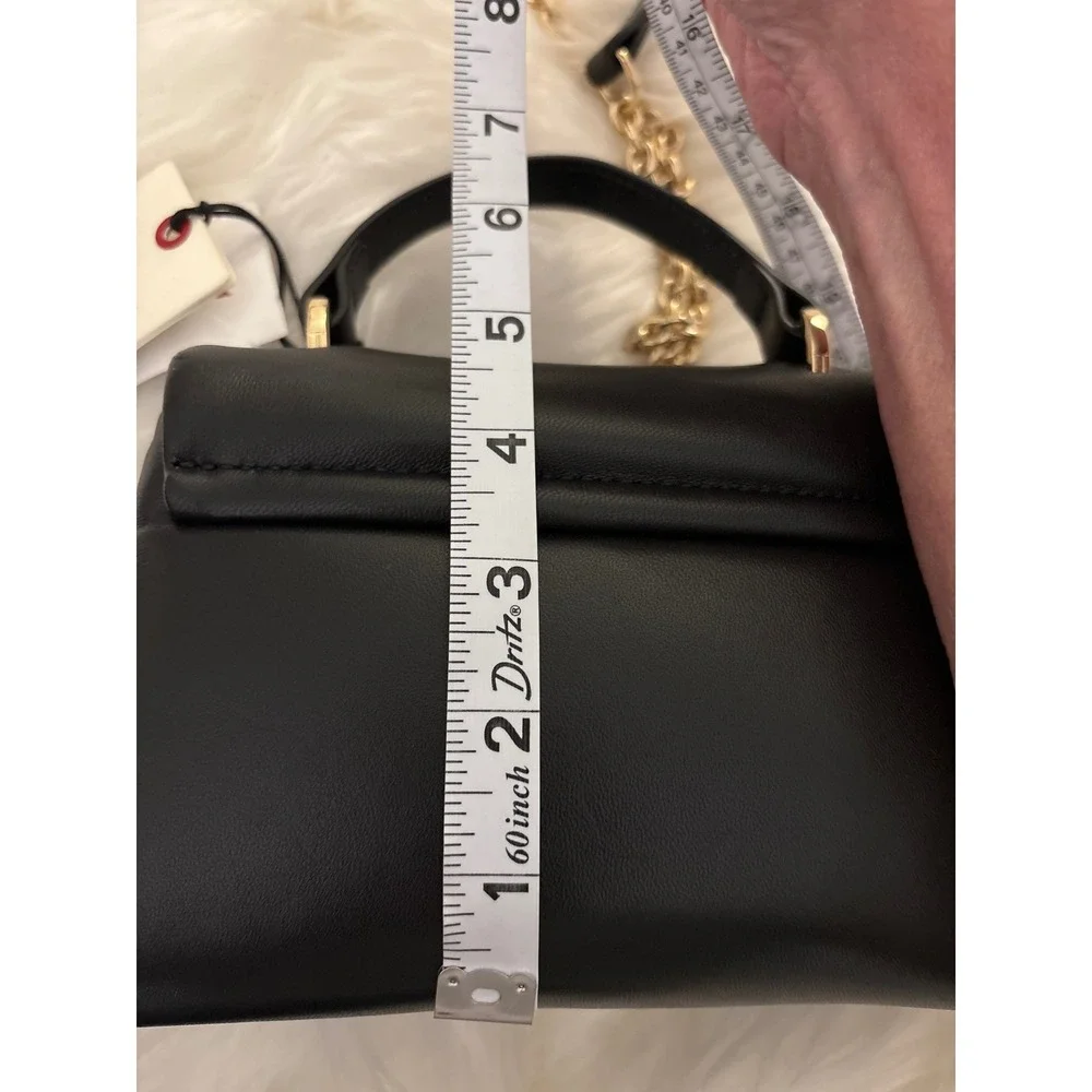 Ted Baker Mini Poppy Satchel Black Sheep Leather Top Handle Crossbody MSRP $215